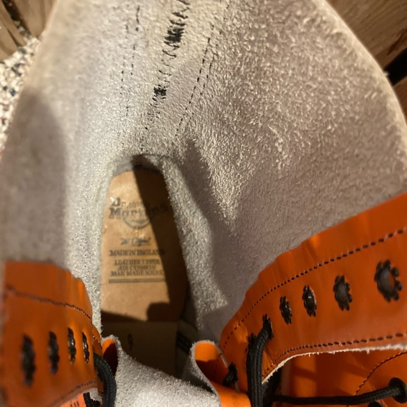 Rare Vintage Orange Steel Toe Doc Martens - Picture 4 of 8